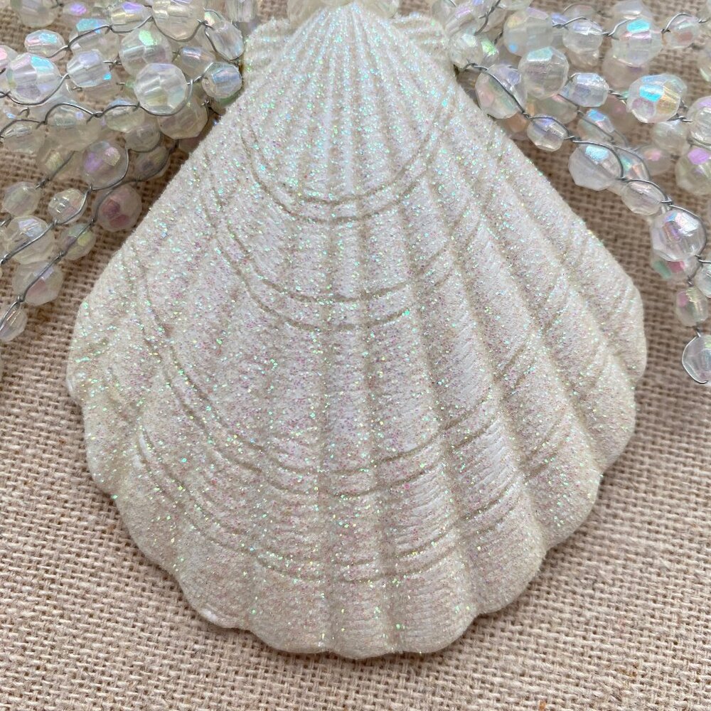 2 for $20 Angel Ornaments – 1 Carved Wood + 1 Sparkly Shell with Beaded Wings - Picture 12 of 14